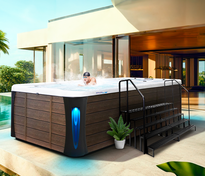 Calspas hot tub being used in a family setting - Driggs